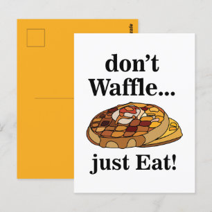 Waffel Dessert Essen Lustig Postkarte