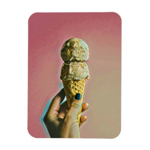 Waffel-Eiscreme-Kegel Magnet