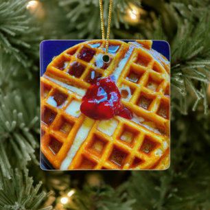 Waffel-Foto Keramikornament