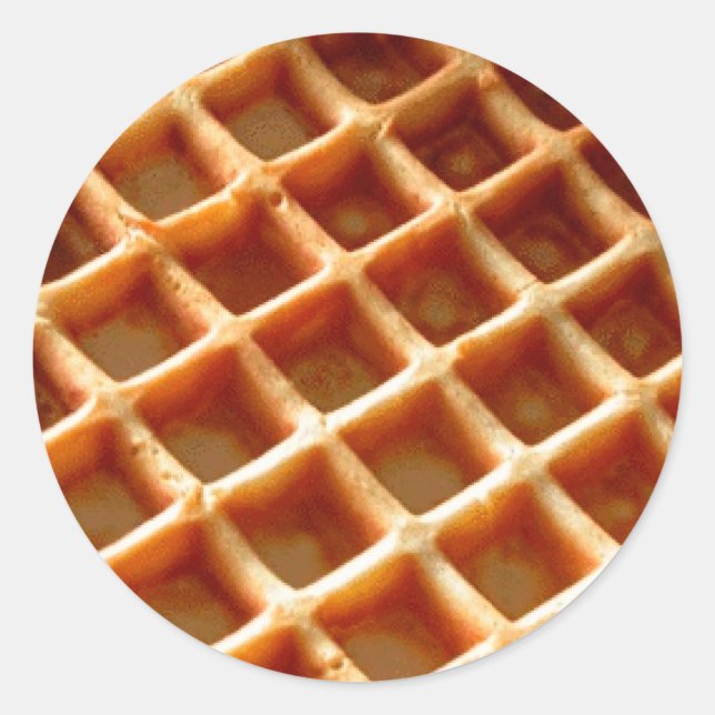 Waffel Runder Aufkleber (Vorderseite)