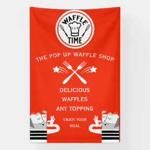 Waffel Shop oder Popup Food Stand Banner