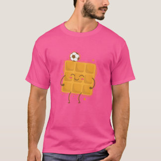 Waffel spielt Fußball Gebäck Gebäck Snack Geschenk T-Shirt