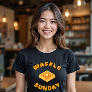 Waffel Sunday Funny Food T-Shirt