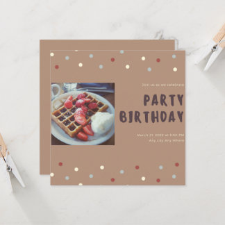 Waffelaufgang und Einladung zum Geburtstag