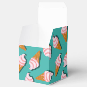 Waffelcones Eis und gefrorenes Jogurt-Muster Geschenkschachtel