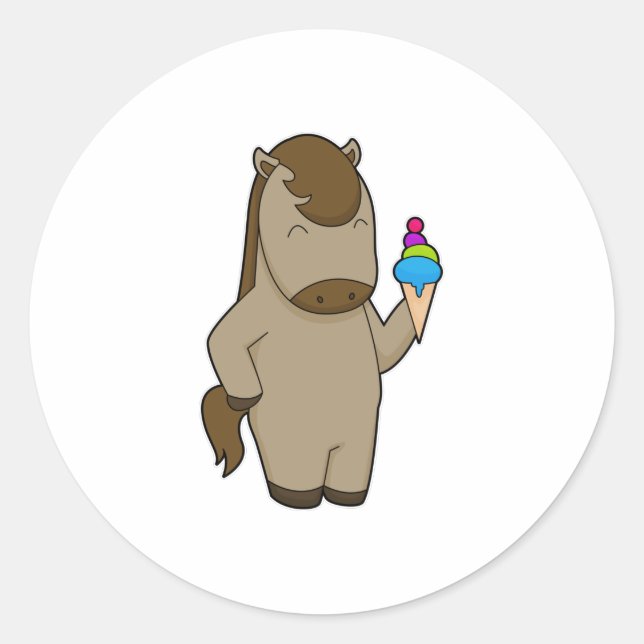 Waffeleis Runder Aufkleber (Vorderseite)