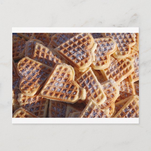 Waffelherzen Postkarte (Vorderseite)