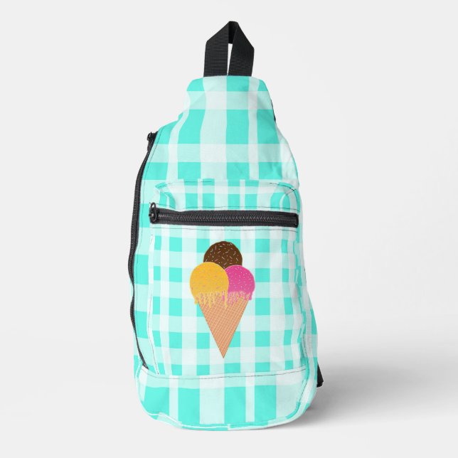 Waffelkegel Crossbody Bag (Vorderseite)
