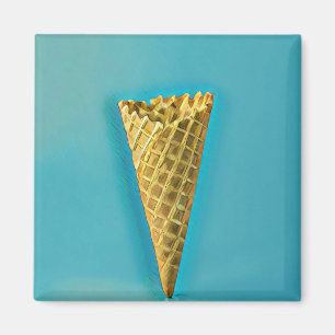 Waffelkegel für Eisfreunde Magnet
