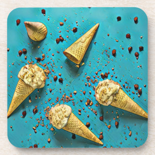 Waffelkons Getränkeuntersetzer