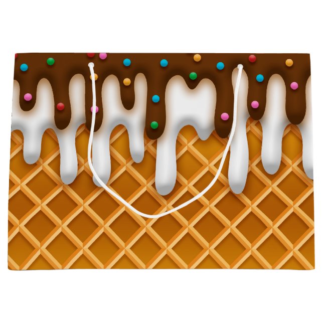 Waffelkronenschokolade und Vanilla-Tropfen Große Geschenktüte (Vorderseite)