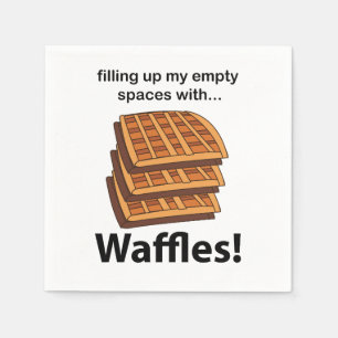 Waffeln, die meine leeren Räume mit Waffeln füllen Serviette