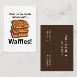 Waffeln, die meine leeren Räume mit Waffeln füllen Visitenkarte