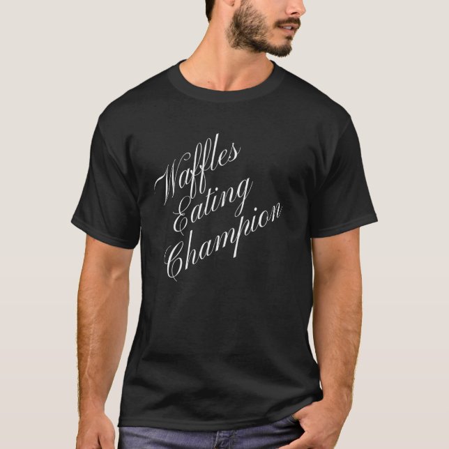 Waffeln essen Champion Wettkampf Food Eating Co T-Shirt (Vorderseite)