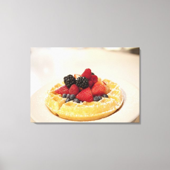 Waffeln, frisch leinwanddruck (Vorderseite)