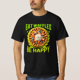 Waffeln glücklich essen T-Shirt