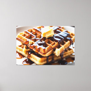 Waffeln Leinwanddruck