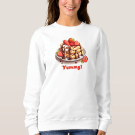 Waffeln mit Schokolade und Erdbeeren Sweatshirt