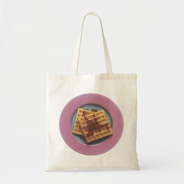 Waffeln mit Sirup Tragetasche (Vorne)