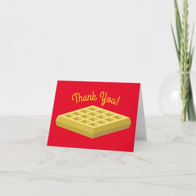 Waffeln Niedliches Frühstück Brunch Kinder 1. Gebu Karte (Vorderseite)