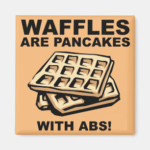 Waffeln Pancakes mit abs Funny Kühlschrankmagnet