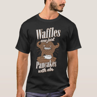 Waffeln sind gerade Pfannkuchen mit ABS-lustigem T-Shirt