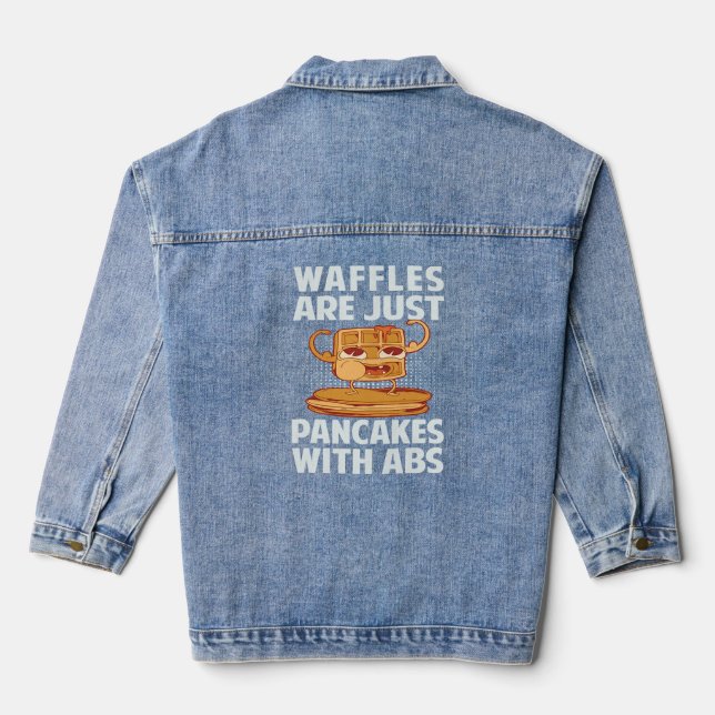 Waffeln sind nur Pfannkuchen mit ABS Jeansjacke (Rückseite)