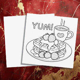 Waffeln und Kaffeefarbe Ich