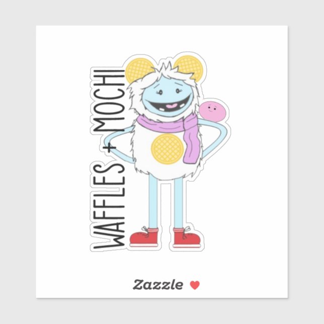 Waffeln und Mochi-Vinyl-Sticker Aufkleber (Blatt)