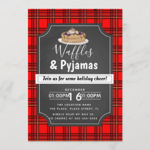 Waffeln und Party zum Brunch im Pjamas Einladung