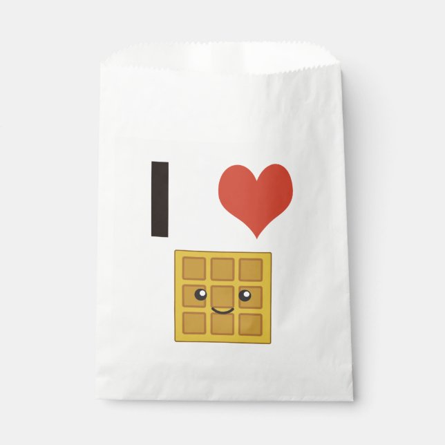 Waffeln vom Herzen (Liebe) Geschenktütchen (Vorderseite)