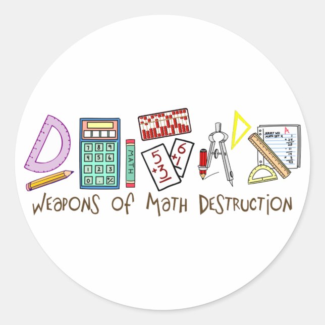 Waffen der Mathematik Runder Aufkleber (Vorderseite)