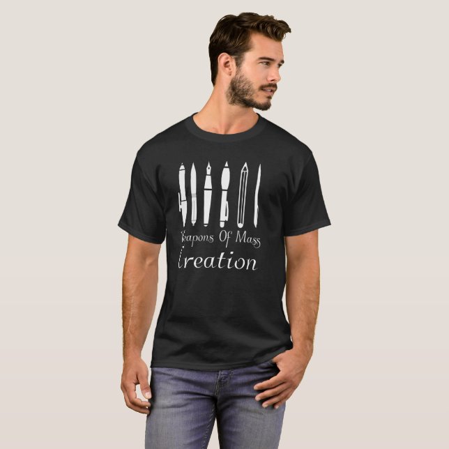 Waffen des Massenschaffungs-Verfassers T-Shirt (Vorne ganz)