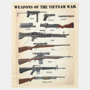 WAFFEN DES VIETNAMKRIEGS FLEECEDECKE