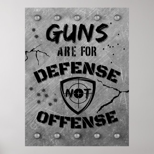 Waffen dienen nicht der Verteidigung Poster (Vorne)