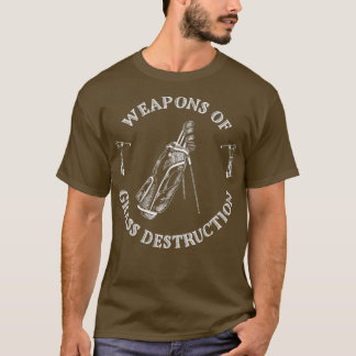 Waffen für die Zerstörung von Gras Funny Golf T-Shirt