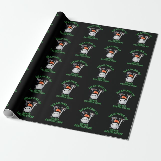 Waffen für Graszerstörung Golf Pun Dark BG Geschenkpapier (Ungerollt)