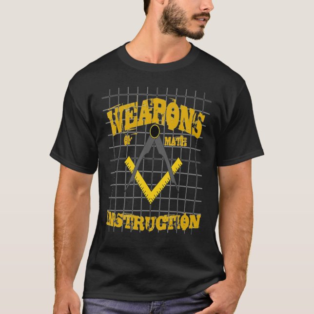 Waffen für Mathematik Instruction Fun Algebra Pun T-Shirt (Vorderseite)