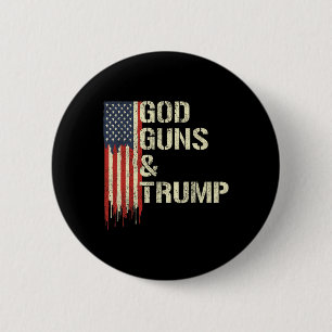 Waffen und Trump I 2. Änderung Trump Flag Amerika Button