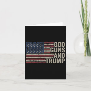 Waffen und Trump - Pro God Gun Funny Republikaner Karte