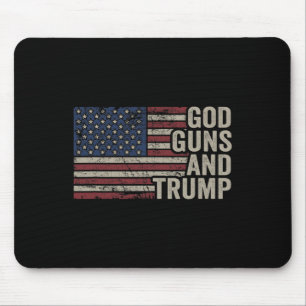 Waffen und Trump - Pro God Gun Funny Republikaner  Mousepad