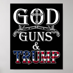 Waffen und Trump Shirt 2. Zusatzartikel zum Shirt Poster
