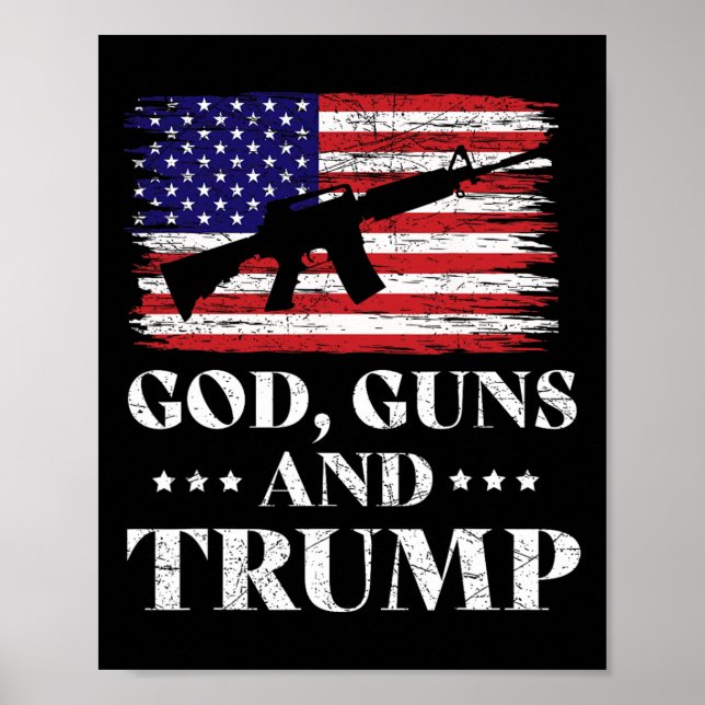 Waffen und Trump-Shirt Poster (Vorne)