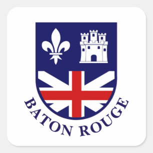 Waffen von Baton Rouge, Louisiana Quadratischer Aufkleber