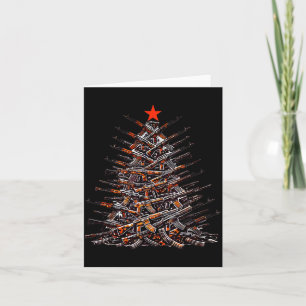 Waffen-Weihnachtsbaum Lustiges Weihnachten 2025 fü Karte