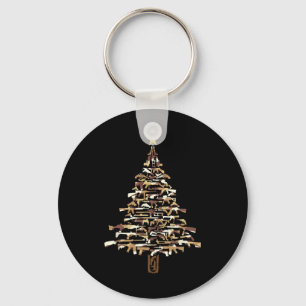 Waffen-Weihnachtsbaum - Tarnmuster-Weihnachtsgesch Schlüsselanhänger