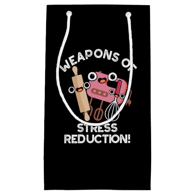 Waffen zur Stressreduktion Backpun Dark BG Kleine Geschenktüte (Vorderseite)