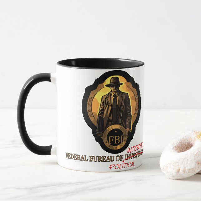 Waffenbehörde: Die korrupte Macht des FBI Tasse (Mit Donut)