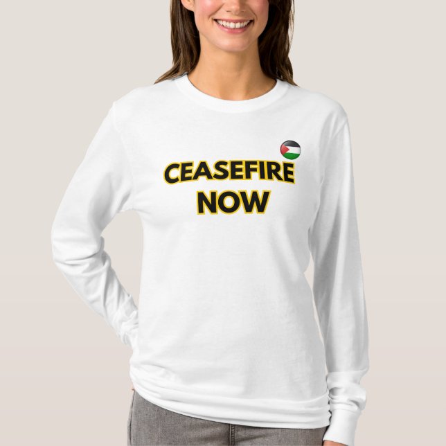 Waffenruhe jetzt/ Krieg beenden / Freie Palästina T-Shirt (Vorderseite)