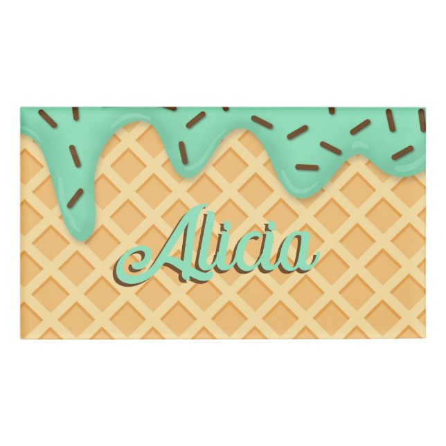 Waffle Cone Namenschild (Vorderseite)